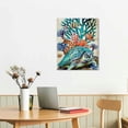 thumbnail image 3 of ONETECH Turtle Sea Life Corals Decorative Canvas Print 16x20 in / 12x16 in for Living Room Bedroom Home Office Wall Decor 12x16 in, 3 of 5