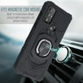 thumbnail image 4 of For Motorola Moto G Pure / Moto G Power 2022 Case Shockproof Ring Stand Cover With Free Tempered Glass Screen Protector - Black, 4 of 5
