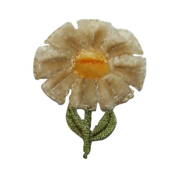 ID 6111 Soft Fuzzy Flower Patch Wild Fluffy Garden Embroidered Iron On Applique