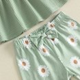 thumbnail image 6 of Cjfdfy Toddler Baby Girl Fall Winter Outfit Cute Floral  Bow Long Sleeve Tops And Pants Two-piece Set Infant Outfit Long Sleeve Ribbed Tops And Stretch Pants, 6 of 8