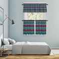 thumbnail image 6 of Gradient Stripes Kitchen Curtains Valances and Tiers Set of 3 Vintage Pink Green Lines Watercolor Tier Curtains and Valance with Rod Pocket for Small Windows, 27.5"x36", 6 of 9