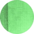 thumbnail image 1 of Ahgly Company Indoor Round Solid Emerald Green Modern Area Rugs, 5' Round, 1 of 4