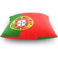 thumbnail image 4 of Flag of Portugal Velvet Plush Throw Pillow Cushion Case Cover - 20" x 20" - Invisible Zipper Home Decor Floral for Couch Sofa No Pillow Insert, 4 of 5