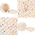 thumbnail image 5 of Sea Team Round Cotton Rope Storage Basket with Lid, Decorative Woven Storage Bin, Pot, Caddy, Organizer, Container for Snacks, Towels, Plants, 10 x 7.5 Inches (Small, Rainbow), 5 of 7