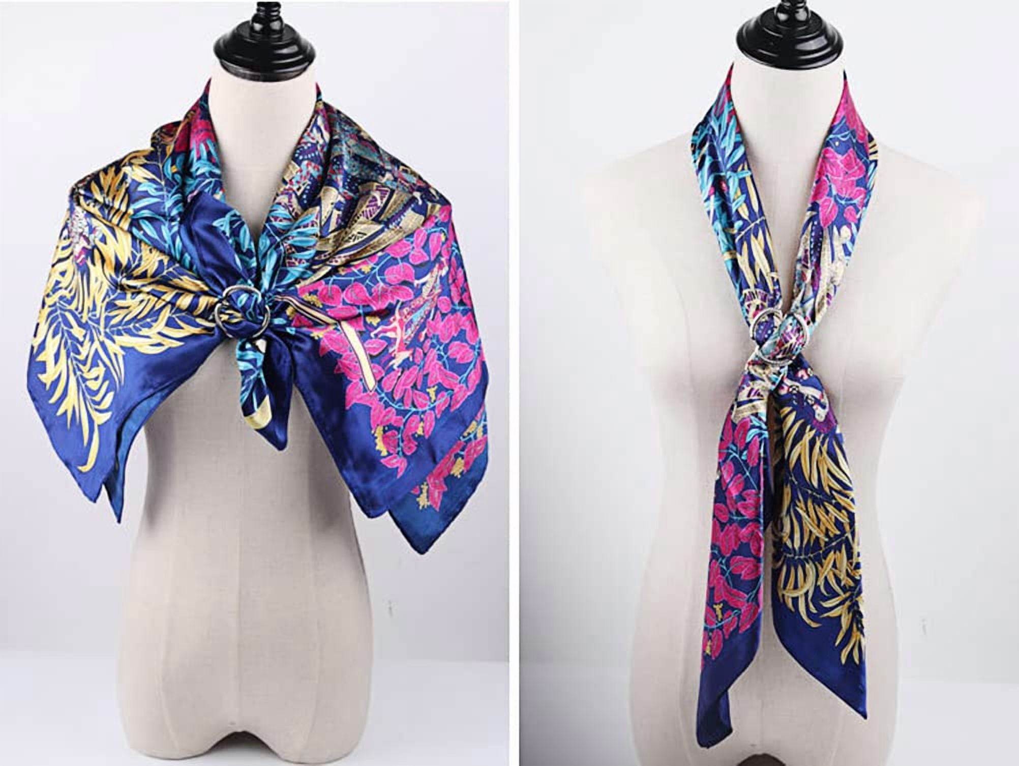 6Pcs Three Ring Scarf Ring Scarves Buckle Simple Fashion Wrap Holder ...