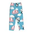 thumbnail image 4 of Junzan Panda Flying In The Sky Women'S Pajama Pants Drawstring Comfy Sleep Bottoms With Pockets, 4 of 9