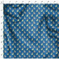 thumbnail image 4 of Soimoi Blue Rayon Fabric American Robin Bird Decor Fabric Printed BTY 56 Inch Wide, 4 of 5