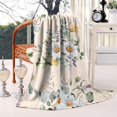 thumbnail image 2 of Pioneer Flower Floral Print Pattern Blanket,Comfortable Soft Lamb Wool Throw Blanket,All Season,Warm Lightweight Blankets for Sofa Bed Couch Living Room Chair,60"x80", 2 of 4