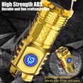 thumbnail image 4 of German Three-Eyed Monster Mini Flashlight Thumb Flashlight, Mini Flash Super Power Flashlight, Multi-Functional Mini Pen Clip Flashlight Light Steel High Lumen Rechargeable Waterproof (Gold), 4 of 13