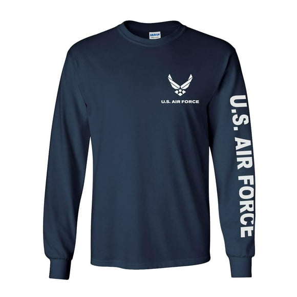 Officially Licensed United States Air Force Long Sleeve T-Shirt (Navy Blue, 2X-Large)