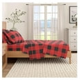 thumbnail image 6 of Flannel Sheet Set King Size - 100% Turkish Cotton, Double-Brushed, Printed Bed Sheets - Ultra-Soft, Cozy, 4-Piece Bedding Set (Buffalo Check Red/Black), 6 of 6