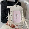 thumbnail image 3 of Ballet Ribbon Photo ID Holder Keychain, Silver Badge Card Sleeve Pendant, 3 of 7