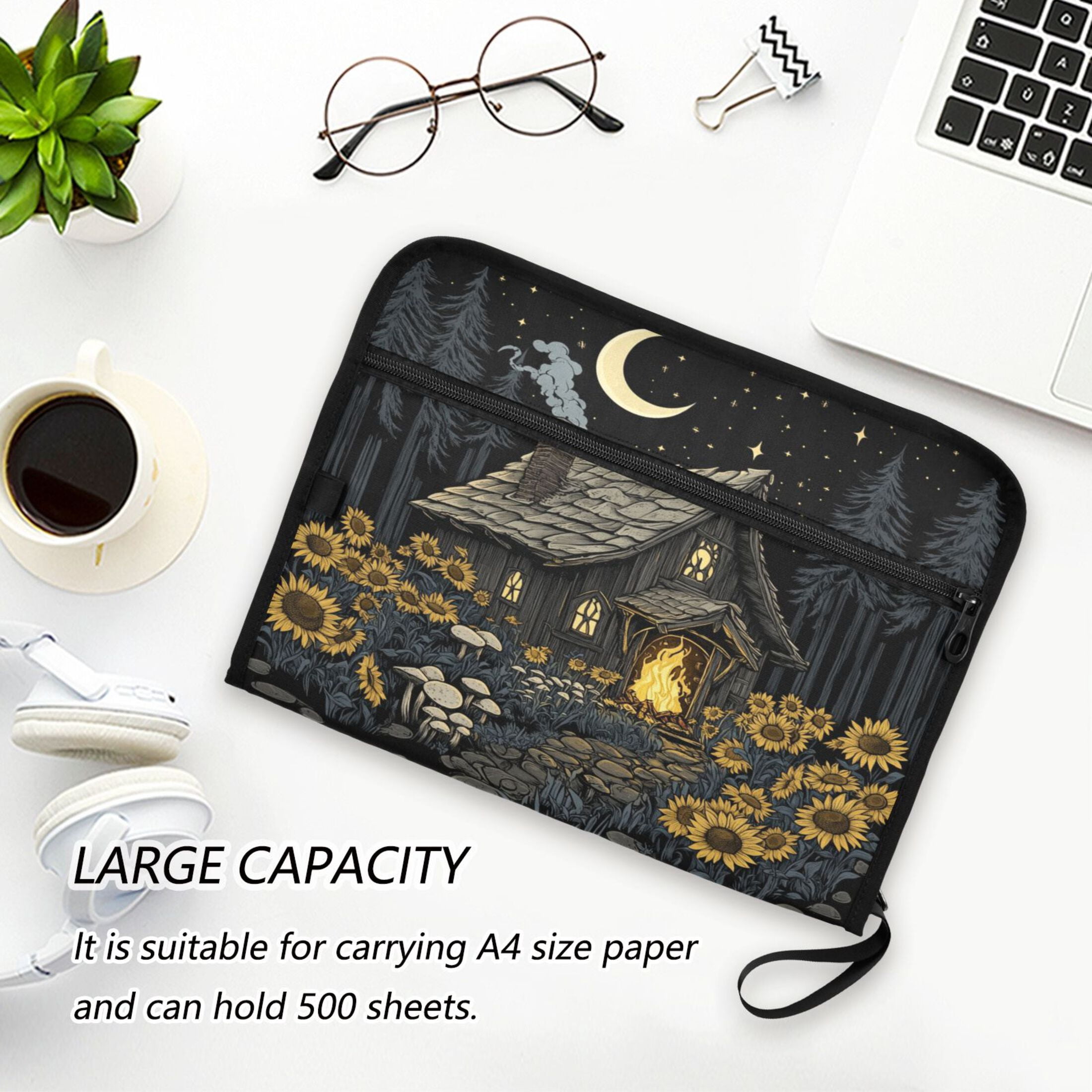 WOBOGO Witch Hut Expanding File Folder Letter Size Accordion Filing Organizer 13 Pocket Separate Organ Pocket