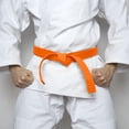 thumbnail image 5 of Cinturón de clasificación de taekwondo Uxcell, cinturón de artes marciales de poliéster judo karate para prácticas de enseñanza de entrenadores naranja 9.8 pies, 5 of 5