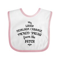 Inktastic My Little Heirloom Cabbage Picked Fresh from the Patch Boys or Girls Baby Bib