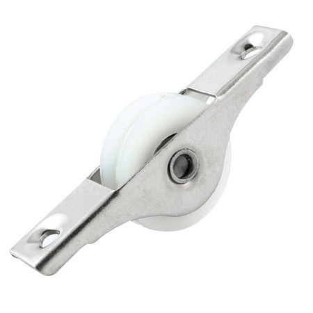 Hardware Metal Plate - Unique Bargains Hardware Top Plate Plastic Single Wheel Roller for Wardrobe Sliding Door