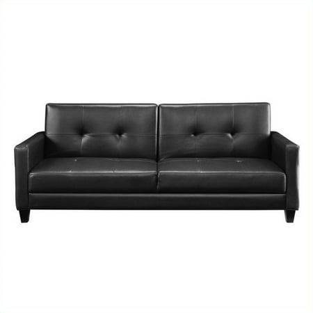 DHP Rome Futon Sofa in Black