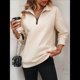 thumbnail image 5 of Sudaderas de Gran Tamaño para Mujer, Suéteres de Otoño, Sudaderas con Capucha de Moda, Jersey con Media Cremallera, Camisas de Larga, Ropa Albaricoque M, 5 of 10