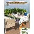 thumbnail image 4 of St Patrick's Day Outdoor Tablecloth - 60x84 Inch Rectangle Dining Table Cover, Green Truck Lucky Shamrock Four Leaf Spring Waterproof Outdoor Table Cloth with Umbrella Hole & Zipper for Picnic/Patio, 4 of 7