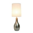 thumbnail image 3 of Mod Lighting and Decor Teardrop Table Lamp with Drum Shade - 19.5" - Silver and White, 3 of 5