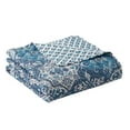 thumbnail image 5 of Indigo Ink Denim 3-Piece Blue Reversible Medallion Boho Quilt Set, King, 5 of 6