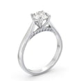 thumbnail image 2 of Ethan Jewel Brilliant 2 Ct Round Cut Moissanite Ring - 14K White Gold Plated Solitaire with Accent Ring for Her - Simple Wedding Solitaire with Accent Ring for Women's - Proposal Ring For Her, 2 of 3