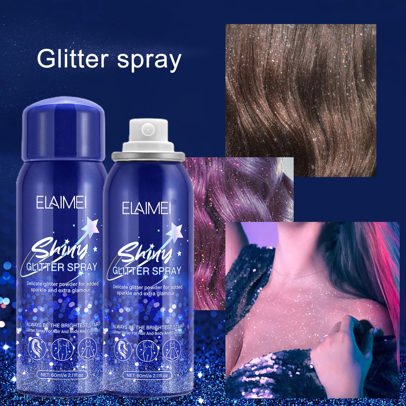 Shiny Glitter Spray, Body Glitter Spray, Hair Glitter Spray, Glitter
