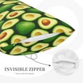thumbnail image 3 of Lsque Avocado Pattern Pillow Case – Soft & Cozy Throw Pillow Cover, Hypoallergenic Cushion Case for Sleeping Women with Envelope Closure-16"x24", 3 of 6