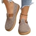 thumbnail image 5 of Women's Wide Width Breathable Knit Slip-On Shoes, Lightweight Soft Sole Casual Sneakers for All Seasons, Multi-Color, 5 of 9
