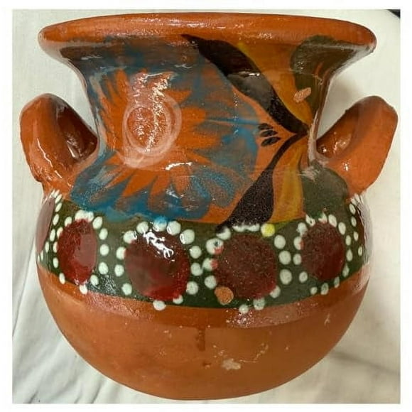 Authentic Mexican Barro Olla Jarro De Tonala Bola Grande Mexicana Jarrito Para Frijol Frijoles Sopas Boiling Beans Chilis Soup Clay Pot
