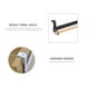 thumbnail image 4 of Toallero Estante de madera para toallas de baño Almacenamiento de cocina sobre el gabinete Barra de Tomshoo  Negro, 4 of 7