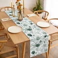 thumbnail image 3 of Sage Green Flower Table Runner - 36 Inch Long, Kitchen Dining Table Runner Dresser Scarves, Vintage Rose Floral Botanical Leaf Farmhouse Decor for Coffee Tables Wedding Party Banquet, 3 of 8