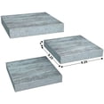 thumbnail image 3 of Sorbus Floating Shelves - Square Mounted Display Ledge Shelf for Bedroom Room Decor. Modern Rustic Colors with Distressed Wood Finish (3 Pack, Blue), 3 of 5