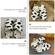 thumbnail image 5 of 1 par de pantuflas con diseño de vaca, pantuflas cálidas para estudiantes, pantuflas suaves (negro, blanco), 5 of 5