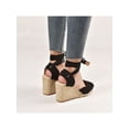 thumbnail image 3 of SIMANLAN Womens Wedges Espadrille Sandals Lace-Up Summer Shoes Size, 3 of 7