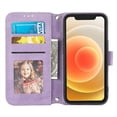 thumbnail image 4 of Funda de cuero PU + TPU con hebilla magnética de rayas en relieve para iPhone 13 Pro Max, con tapa horizontal, soporte, ranura para tarjetas, billetera, marco de fotos y correa, 4 of 5