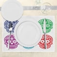 thumbnail image 3 of Ambesonne Oriental Place Mats Set of 4, Mexican Festival, Standard Size, Turquoise Fuchsia, 3 of 6