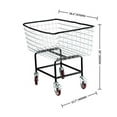 BENTISM Wire Laundry Cart Wire Laundry Basket 4.5 Bushel Heavy Duty w