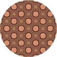 thumbnail image 1 of Ahgly Company Machine Washable Indoor Round Transitional Brown Red Area Rugs, 3' Round, 1 of 7