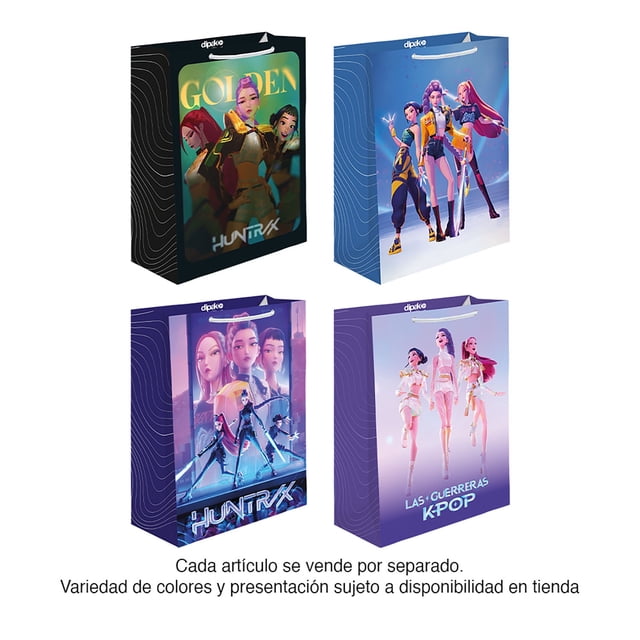 Bolsa de Regalo Dipak Guerreras K-Pop Grande 24.1 x 31.2cm Varios Modelos 1 Pieza