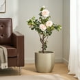 thumbnail image 2 of GDF Studio Bergweg Artificial Rose Tree, Green and Pink Champagne 3.8' x 2', 2 of 10