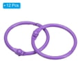 thumbnail image 3 of Unique Bargains 30mm Loose Leaf Binder Rings, 12Pcs 2.2mm Metal Flash Card Book Binding Rings for Key Chain Card, Light Purple, 3 of 7