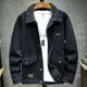 thumbnail image 2 of Chaquetas de mezclilla para hombre, abrigo de jeans cargo de otoño para hombre, ropa negra de bajo precio, de tela a bordo, diseñador elástico, estilo coreano G, 2 of 5