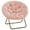 Pink, variant on Comfy Saucer Chair, Folding Cozy Faux Fur Accent Seat with Thick Padded and Metal Frame, Single Leisure Chair for Living Room Bedroom, Gray