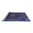 thumbnail image 2 of Ahgly Company Machine Washable Indoor Round Persian Blue Traditional Area Rugs, 5' Round, 2 of 4