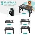 thumbnail image 3 of Elevated Dog Bowls - 5 Heights Adjustable Raised Dog Food Bowls with Slow Feeder Bowl and 2 Stainless Steel for Small Medium Large Dogs Cats(BLACK), 3 of 8