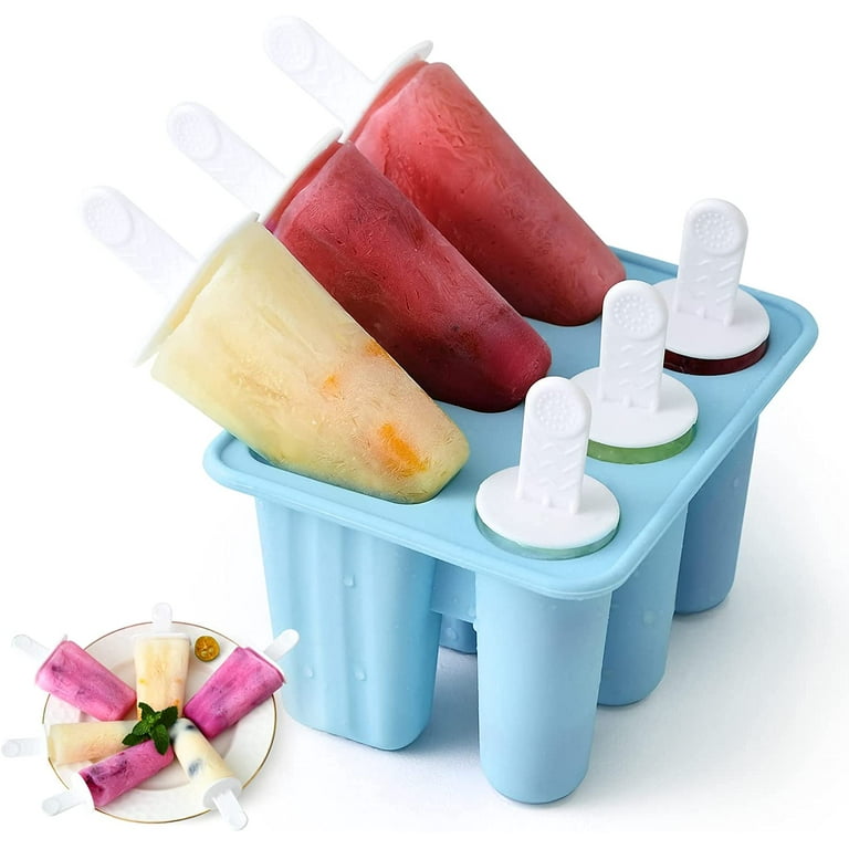 1pc 4-Cavity Ice Cream Shaped Silicone Mold For Diy Ice Pops