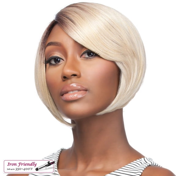 Quality Wig Q Carla,Platinum Blonde With Dark Roots