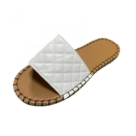 

Todqot Slippers for Women- Flat Quick Dry Anti Slip Sandals Women Comfy Summer indoor outdoor White 43