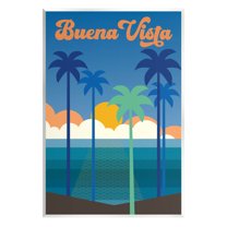 Stupell Industries Buena Vista Tropical Palms Scene Graphic Art Unframed Art Print Wall Art, Design by Wild Apple Portfolio